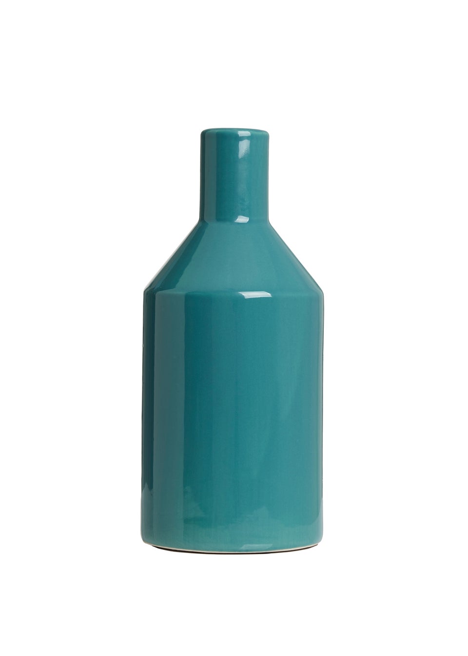 BHS Bottle Shaped Ceramic Vase Green