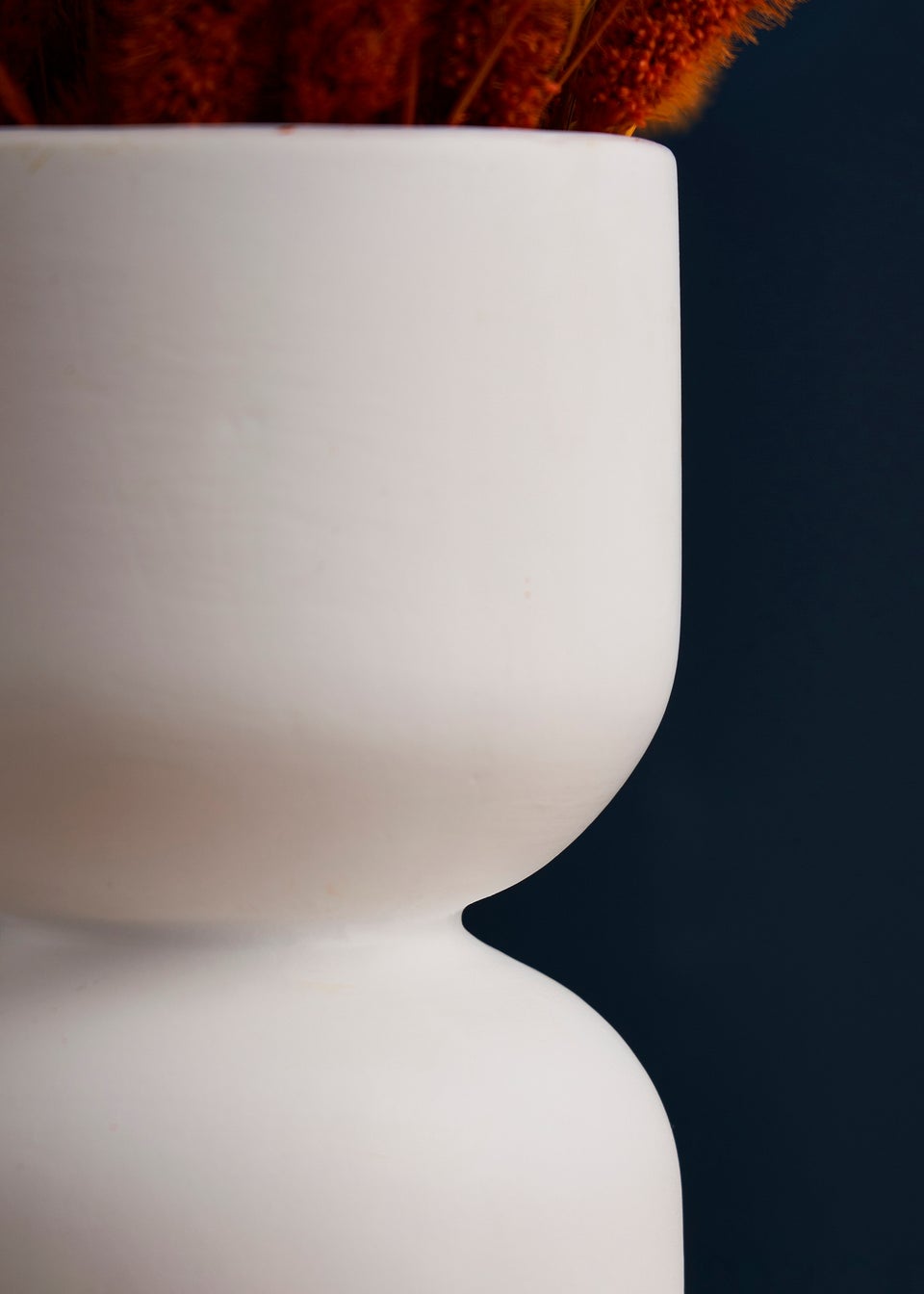 BHS Shaped Ceramic Vase White