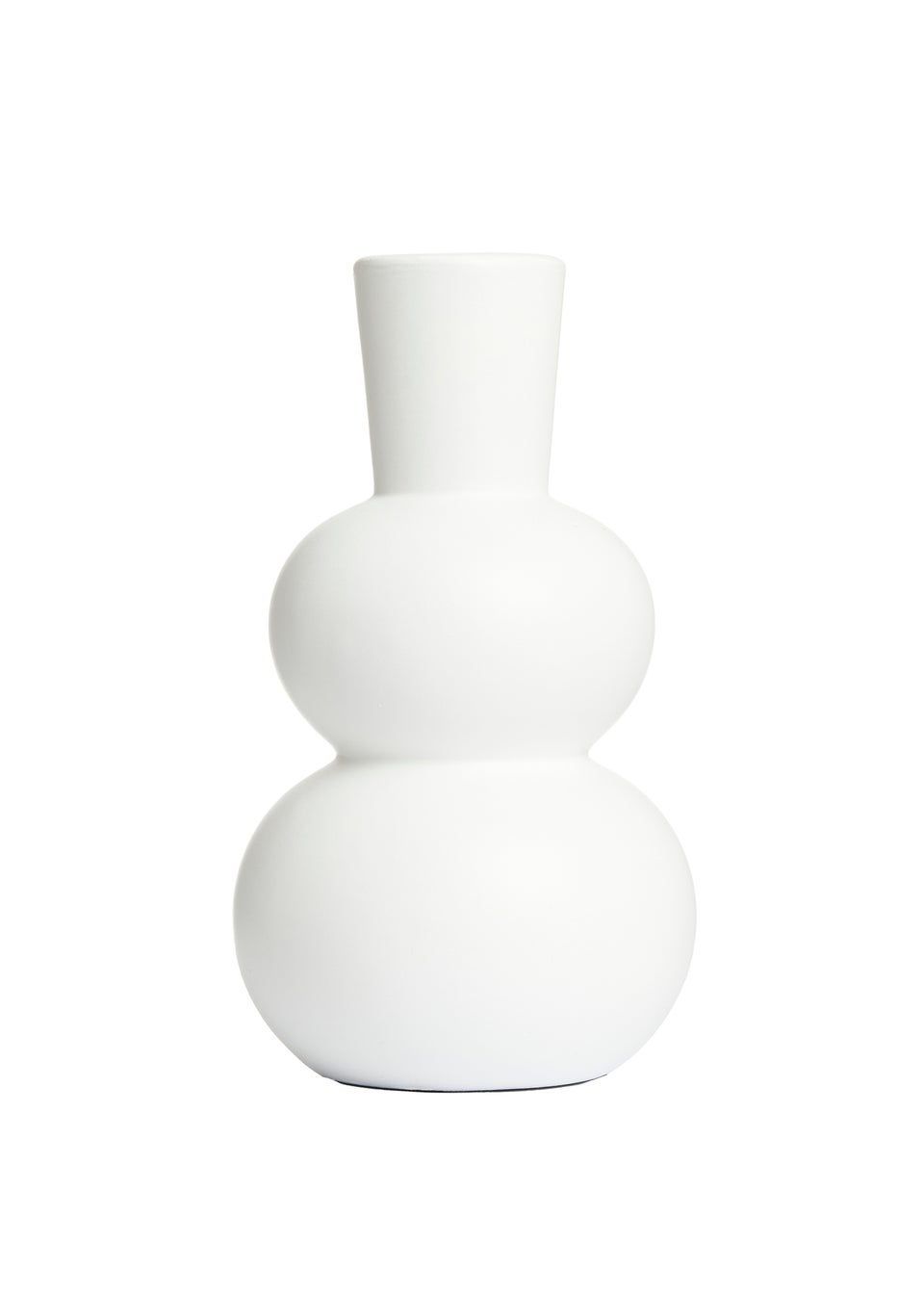 BHS Totem Bump Ceramic Vase White