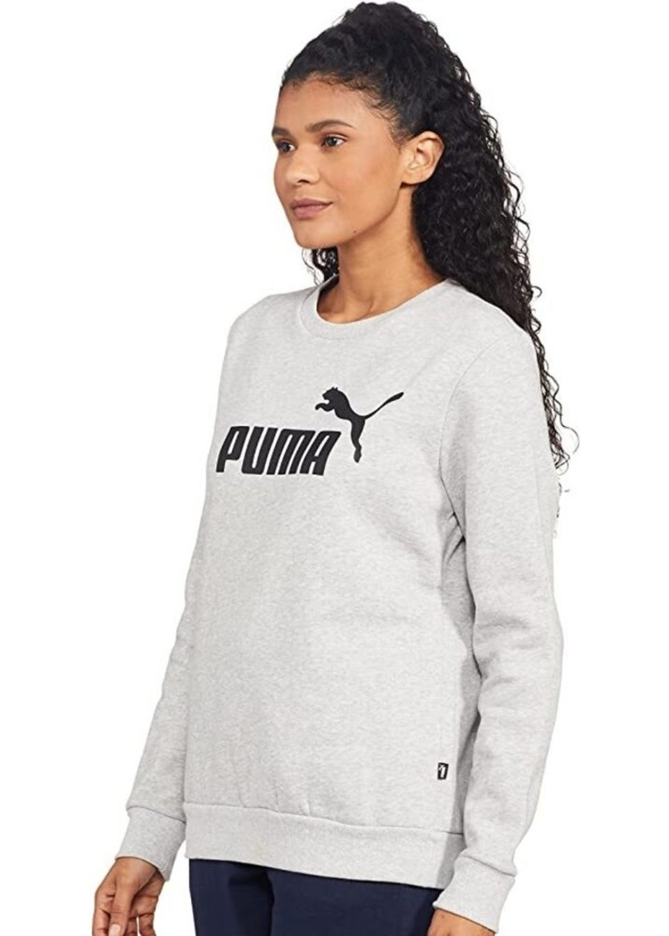 Puma Light Grey ESS Logo Sweatshirt