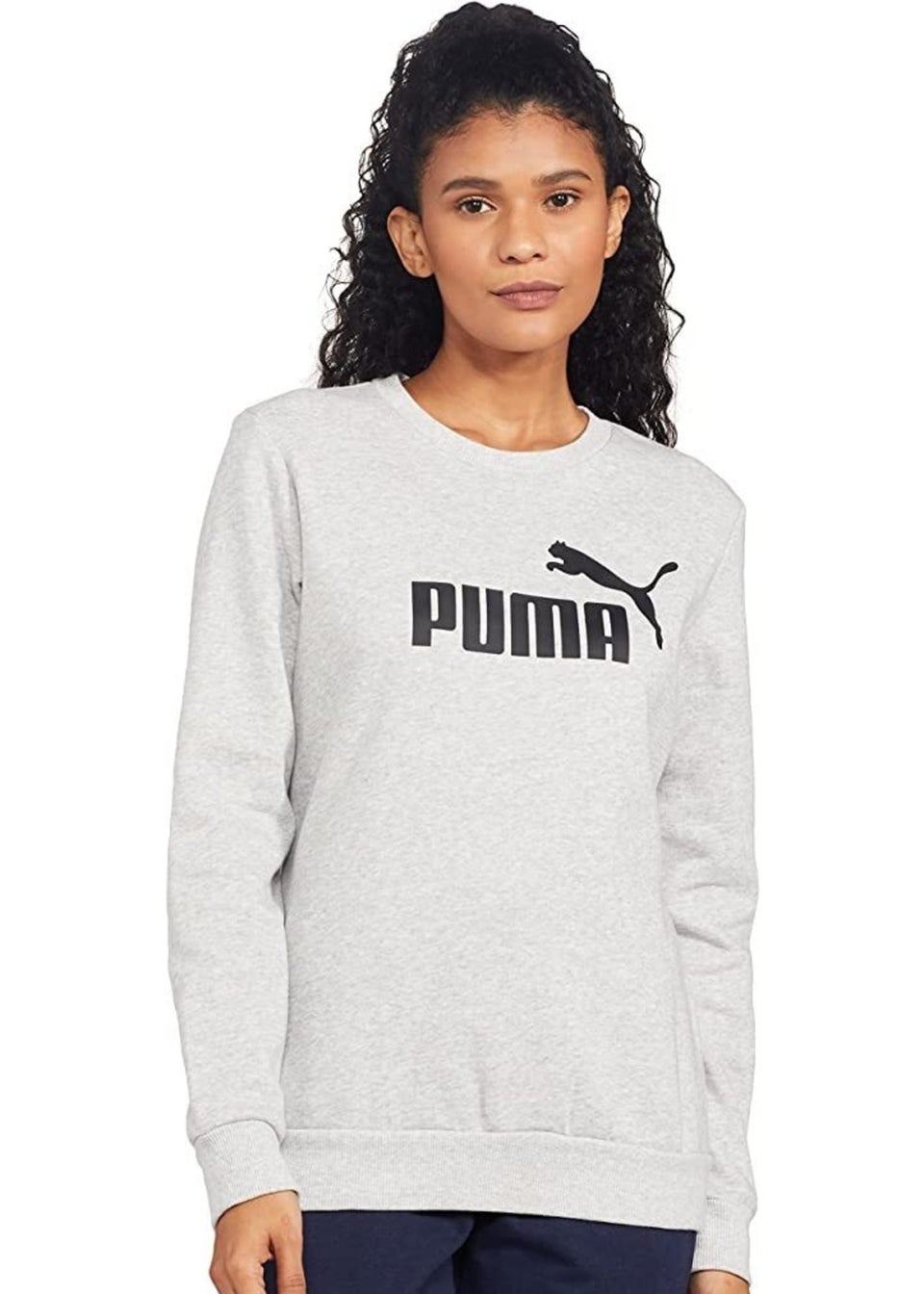 Puma Light Grey ESS Logo Sweatshirt