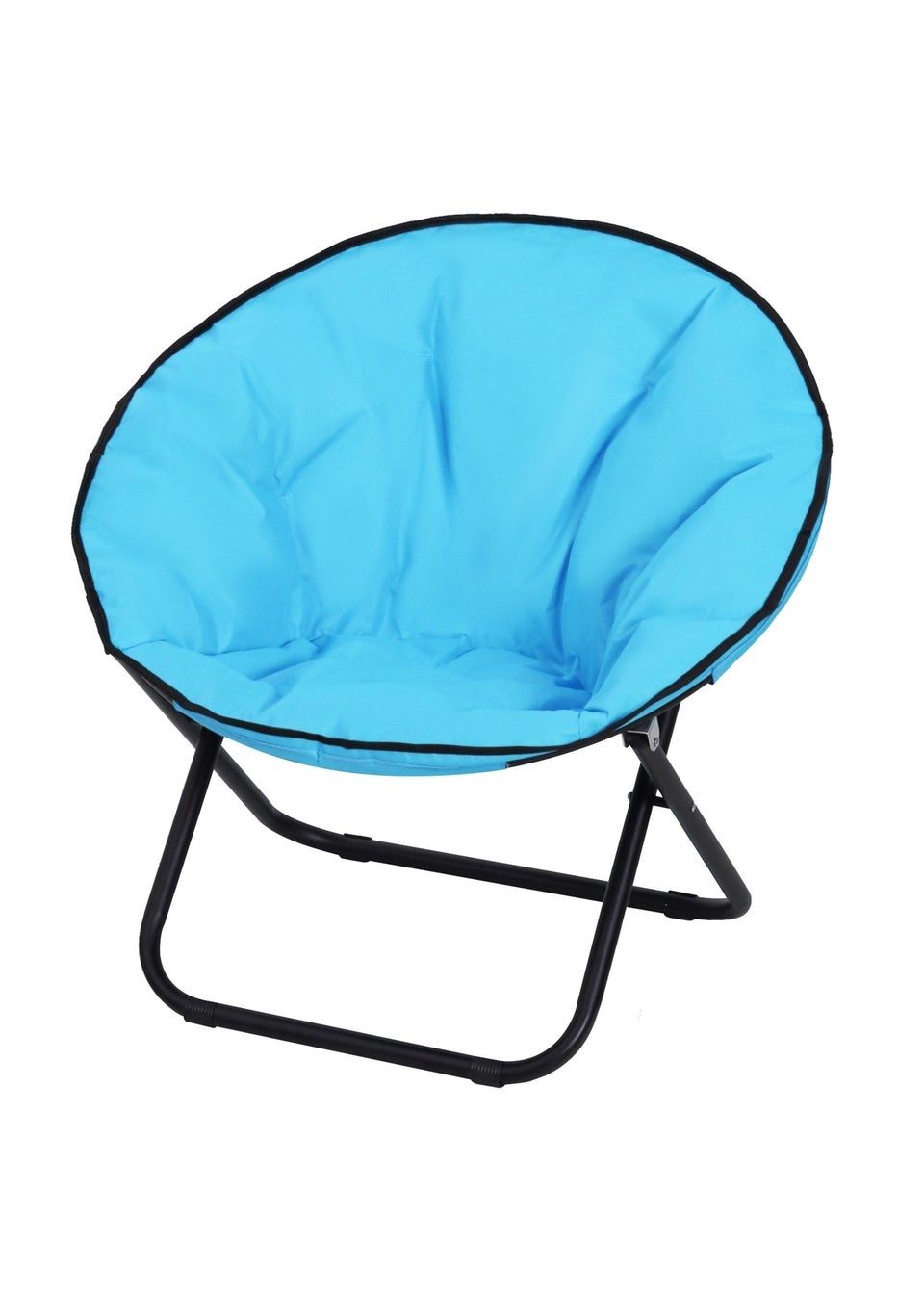 Outsunny Garden Moon Chair Folding Portable Saucer Seat- Grey