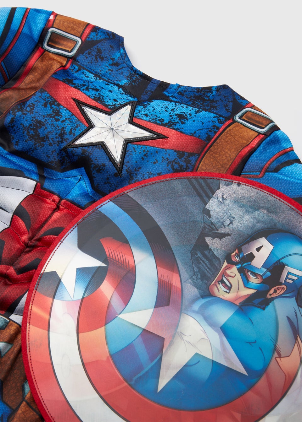 Kids Captain America Fancy Dress Costume (3-9yrs)