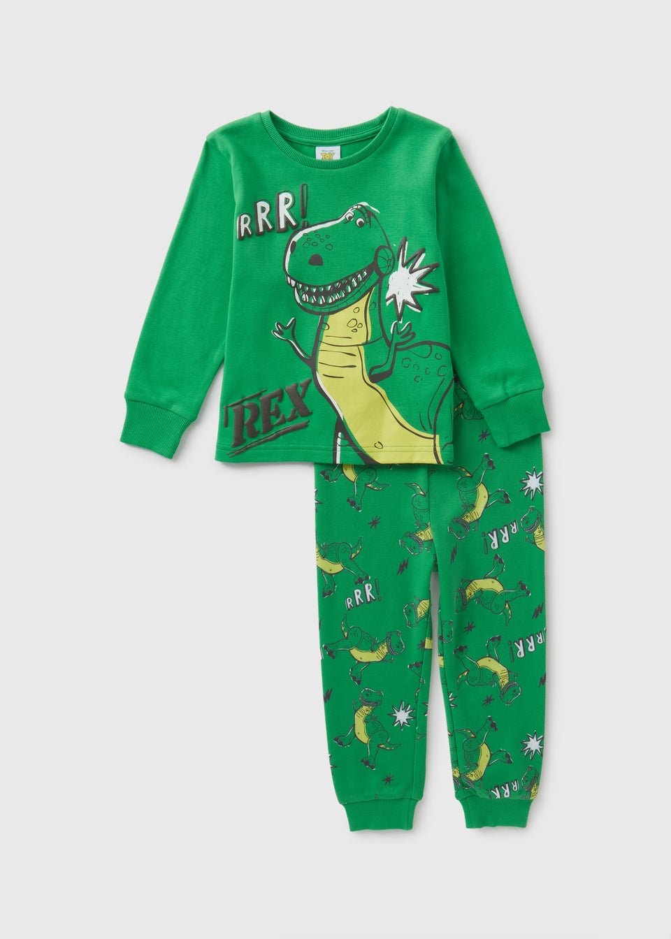 Disney Kids Green Rex Pyjama Top Bottom Set 9mths 6yrs Matalan