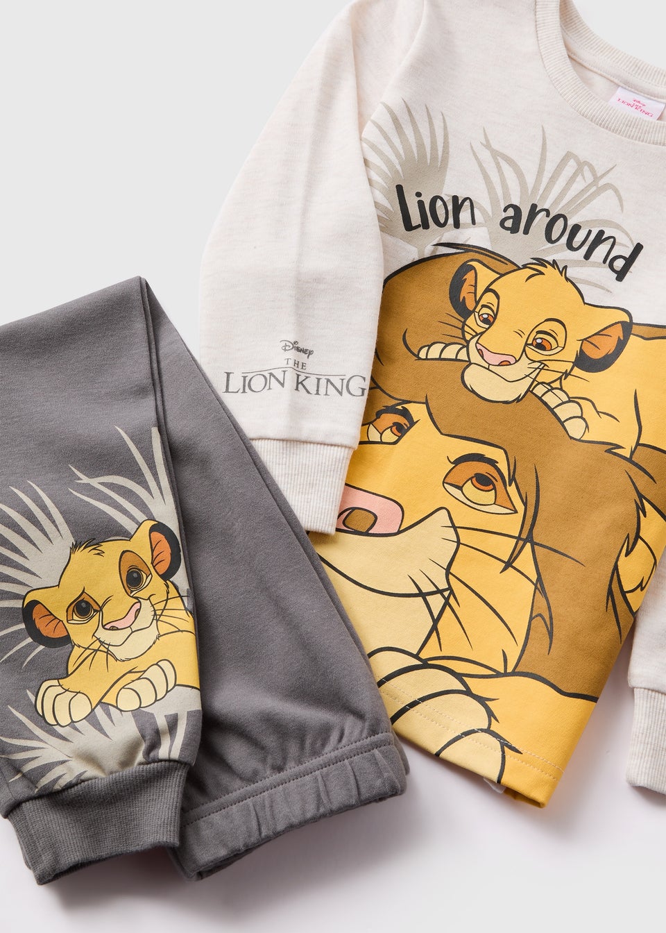 Disney Kids Cream Lion King Pyjama Top Bottom Set 9mths 6yrs Matalan