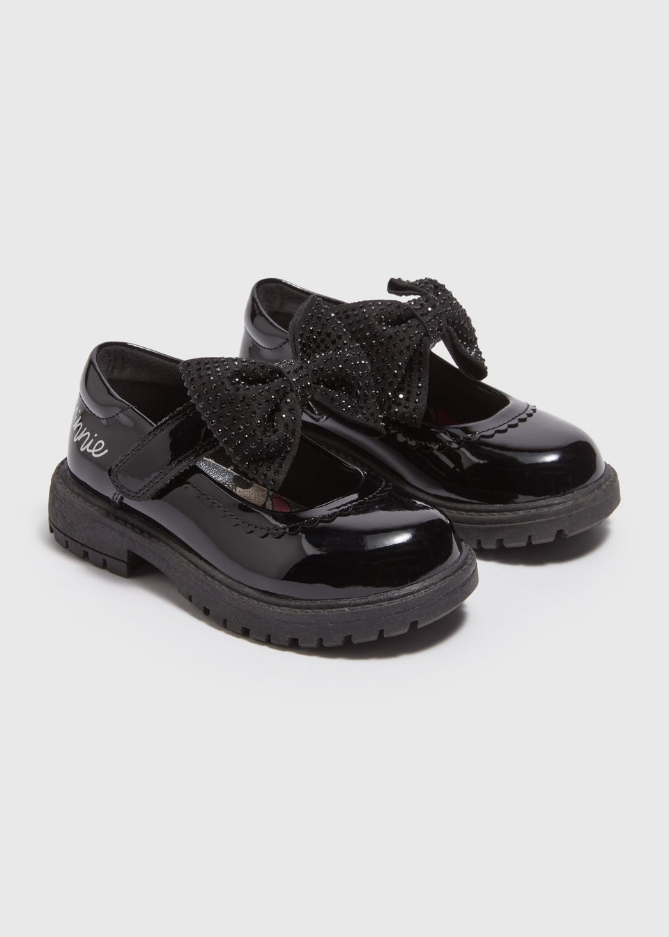 Disney Kids Black Minnie Mouse School Shoes Younger 6 12 Matalan