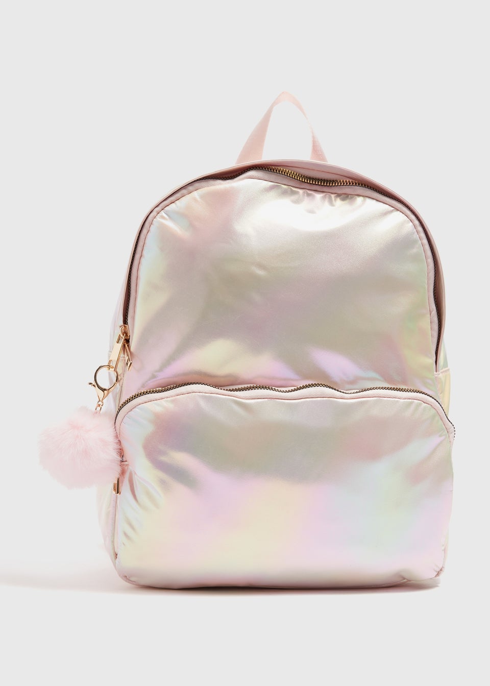 Girls Pink Iridescent Backpack