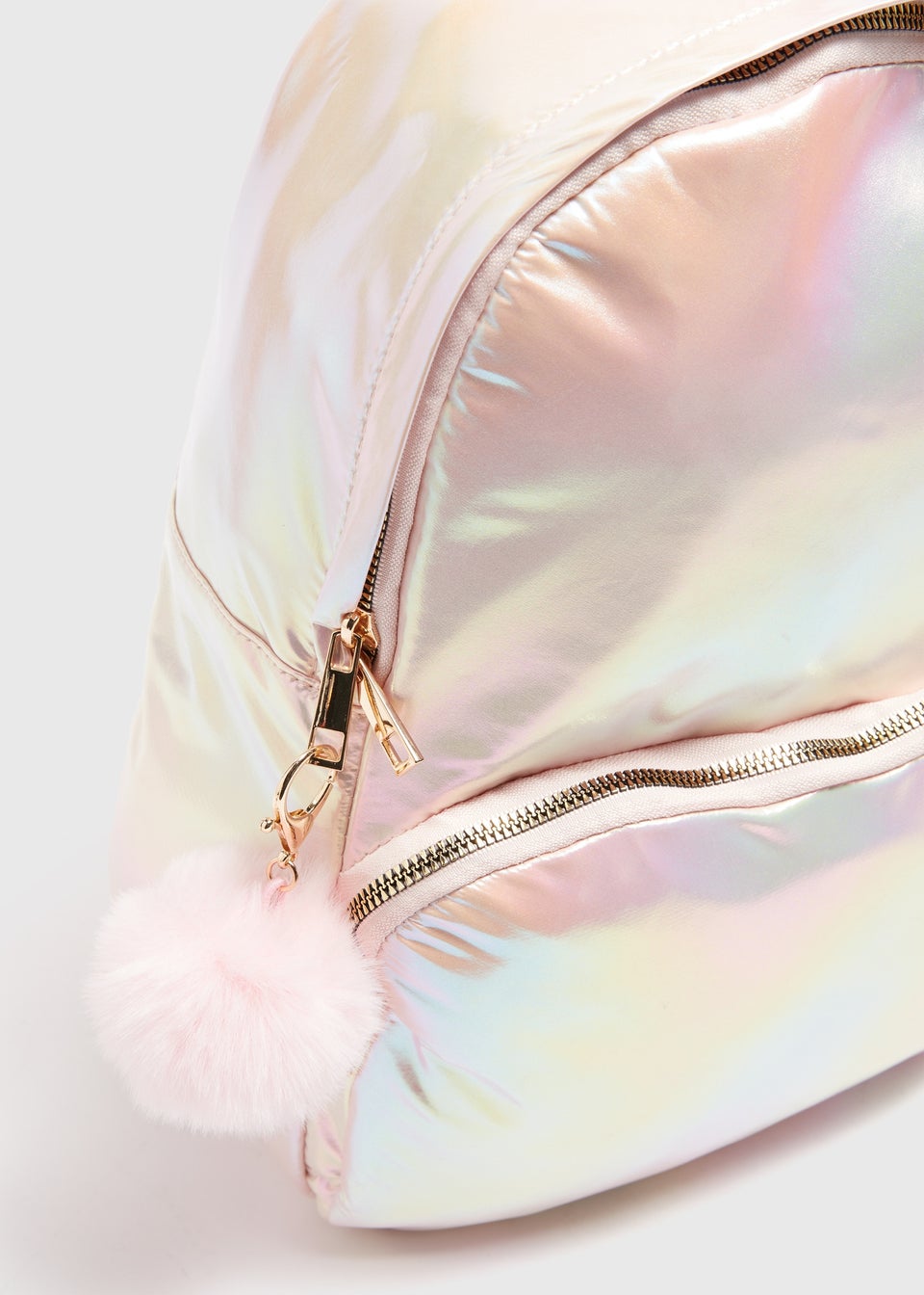 Girls Pink Iridescent Backpack