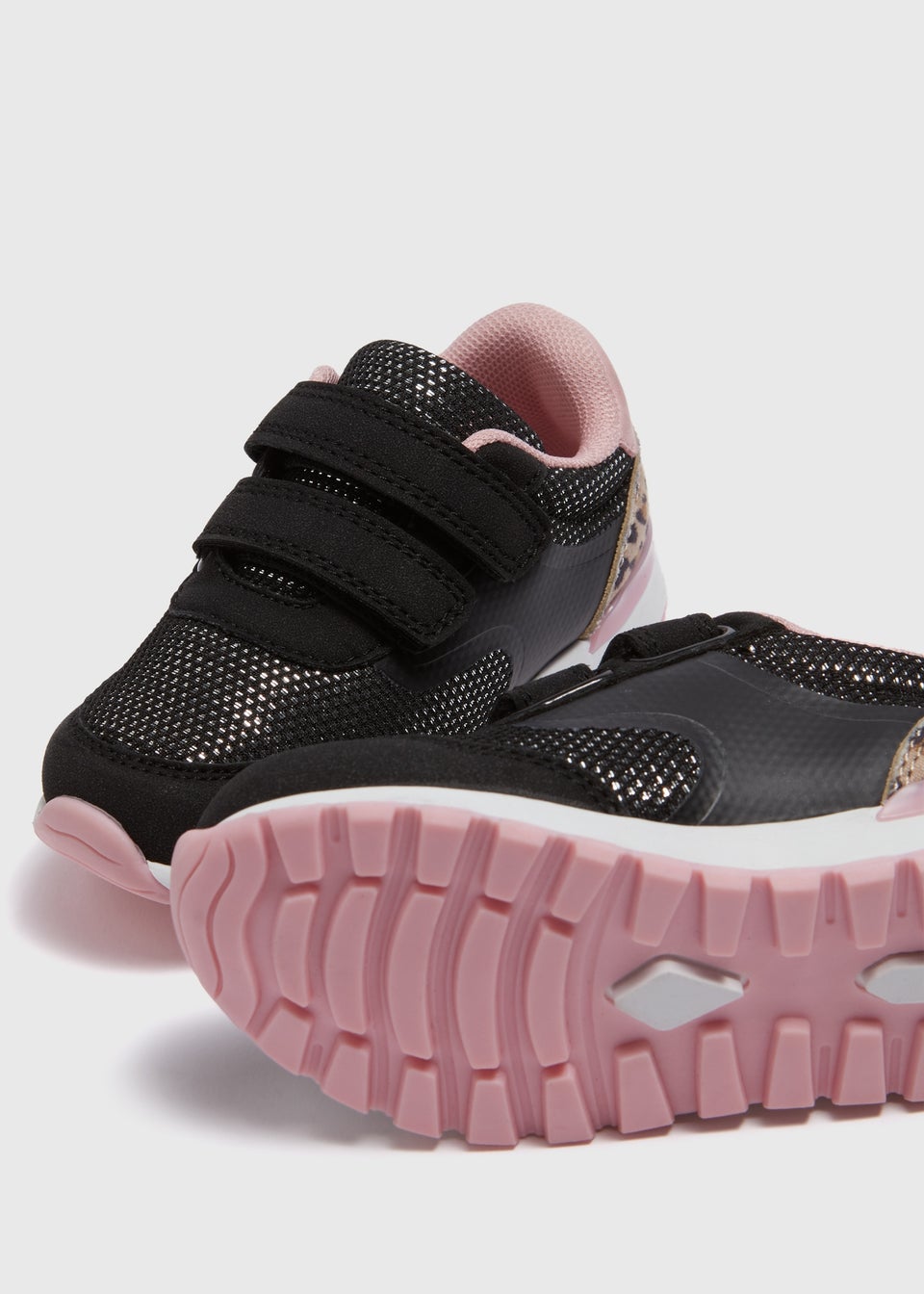 Girls velcro black trainers new arrivals