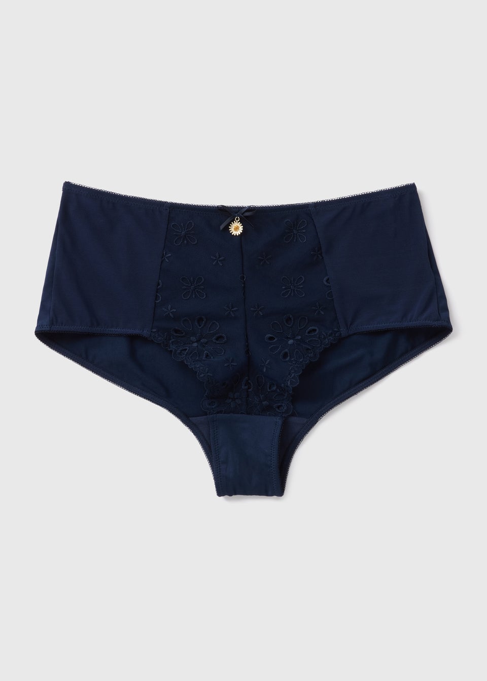 Navy Embroidered Midi Knickers