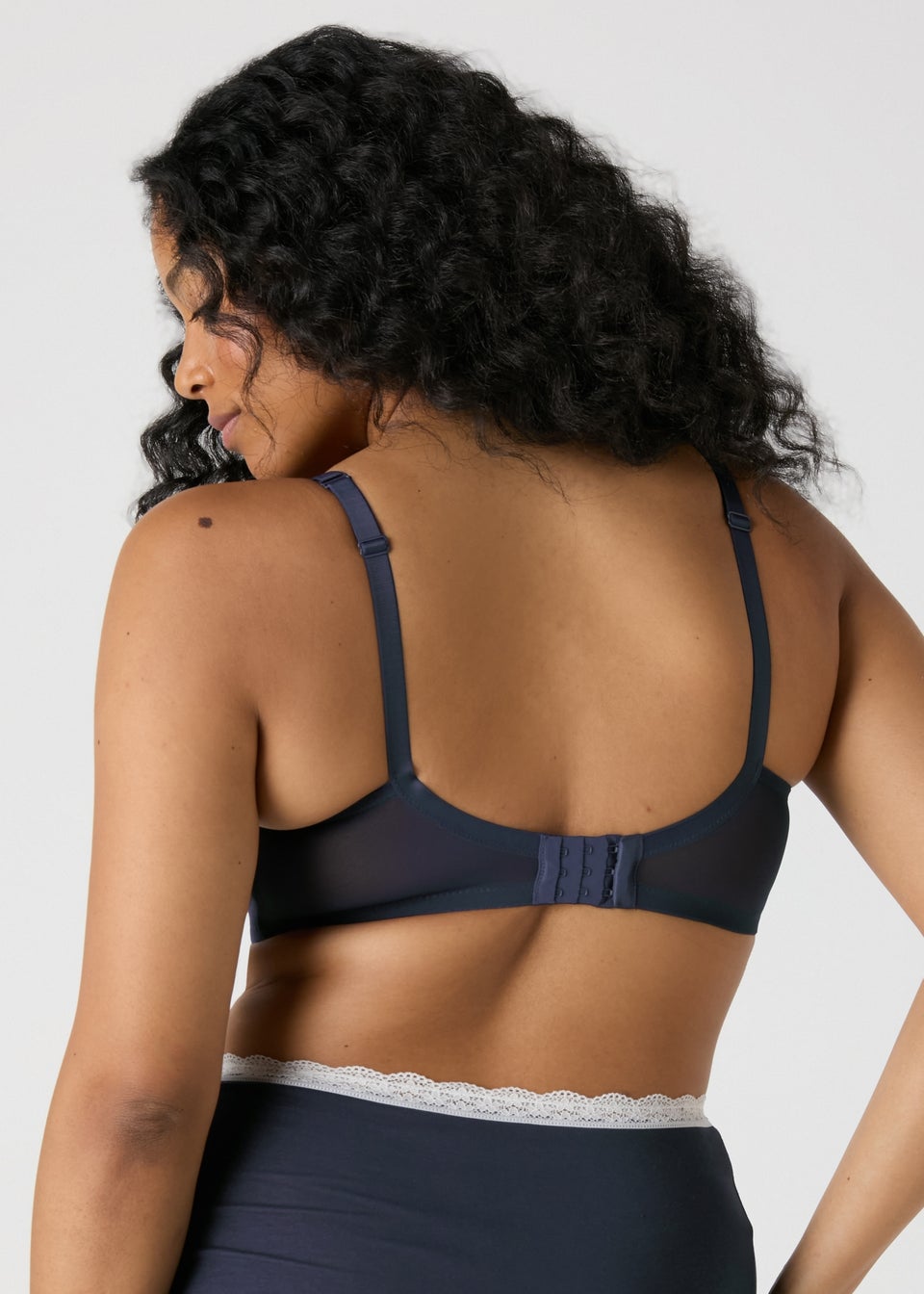 2 Pack Navy & Pink DD Plus Non Padded Bras