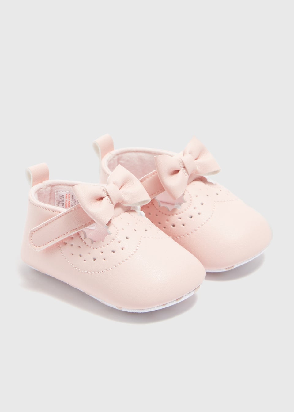 Baby Pink T Bar Soft Sole Shoes Newborn 18mths