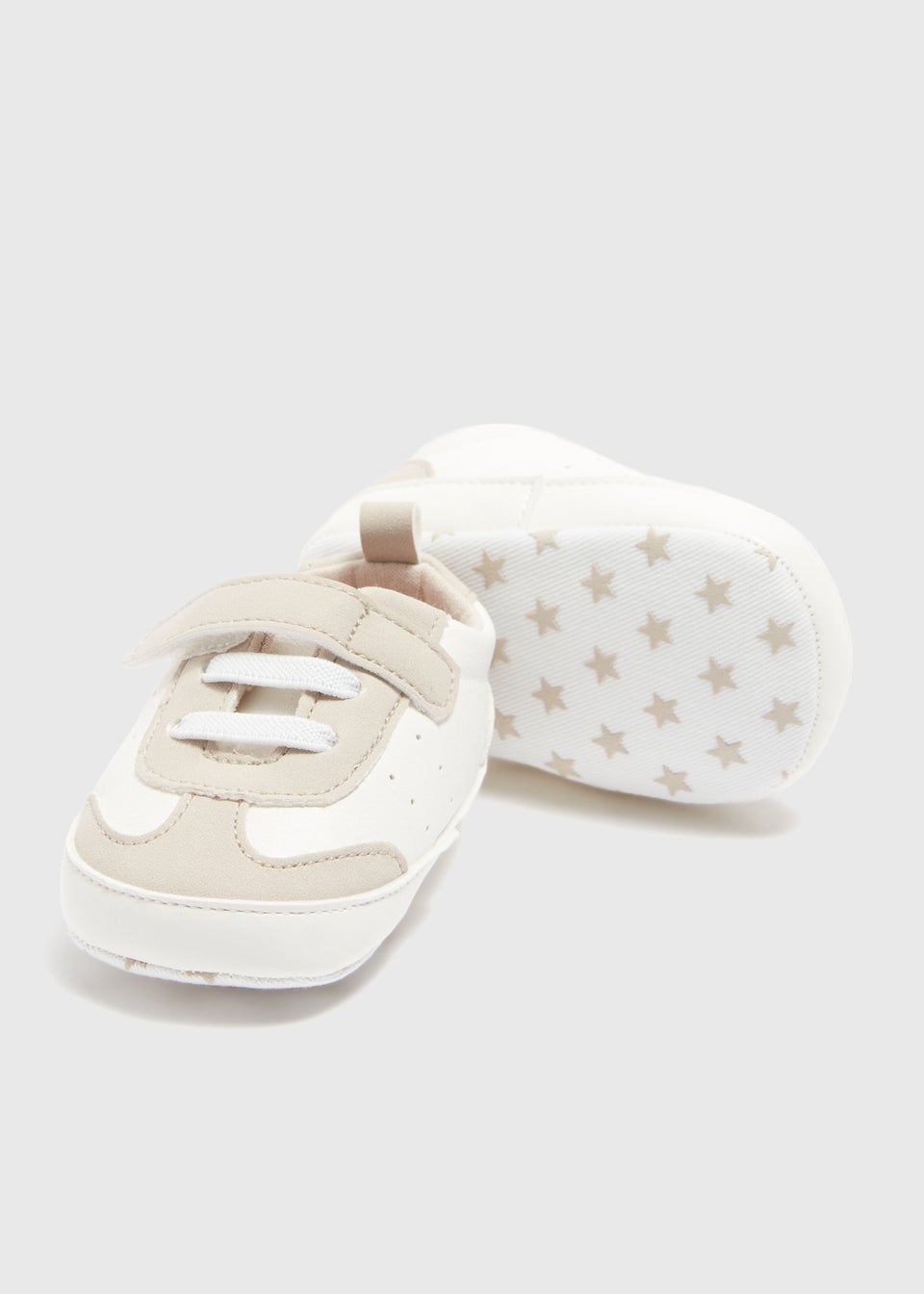 Baby White Retro Trainers (Newborn-18mths)
