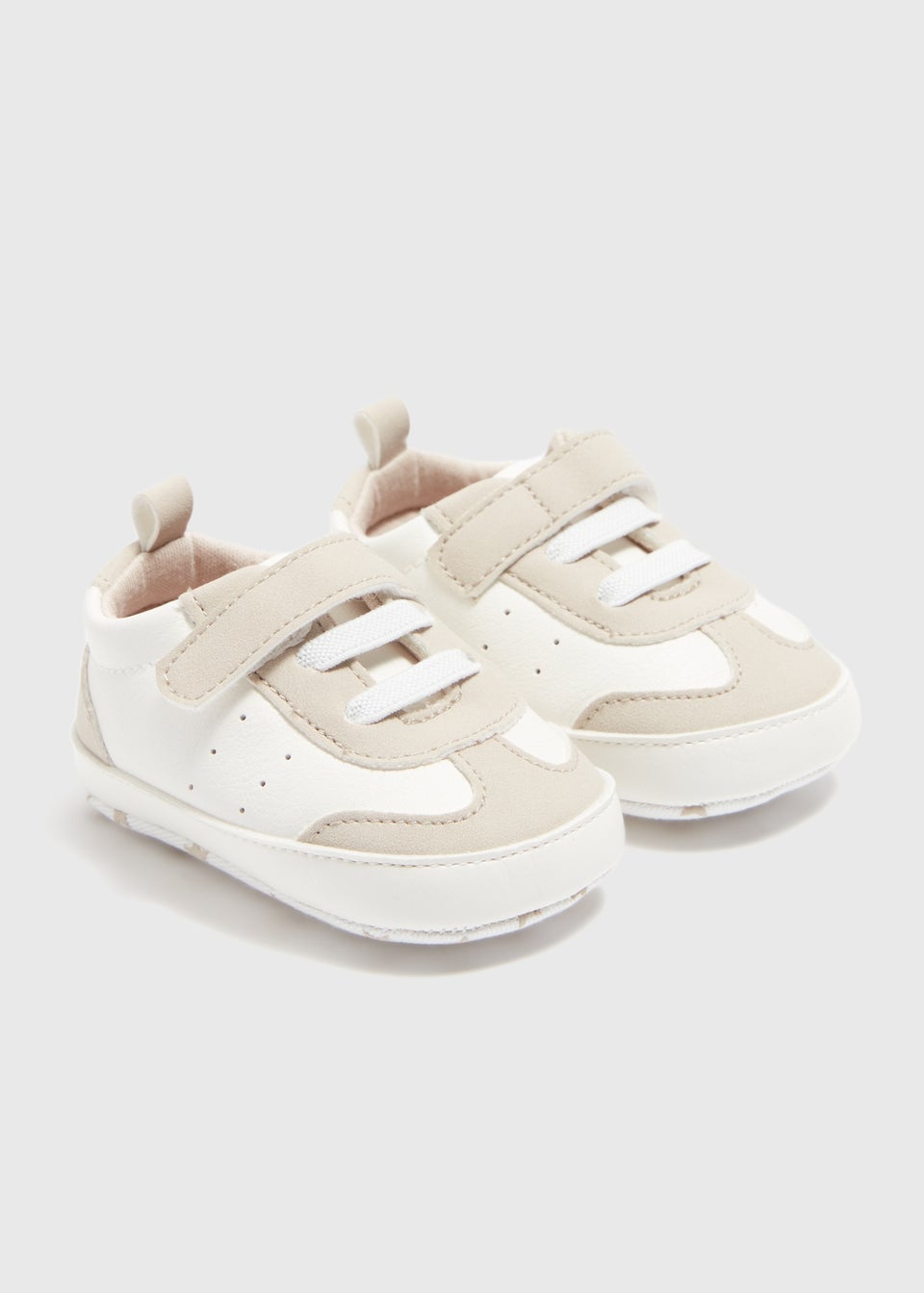 Baby White Retro Trainers Newborn 18mths Matalan