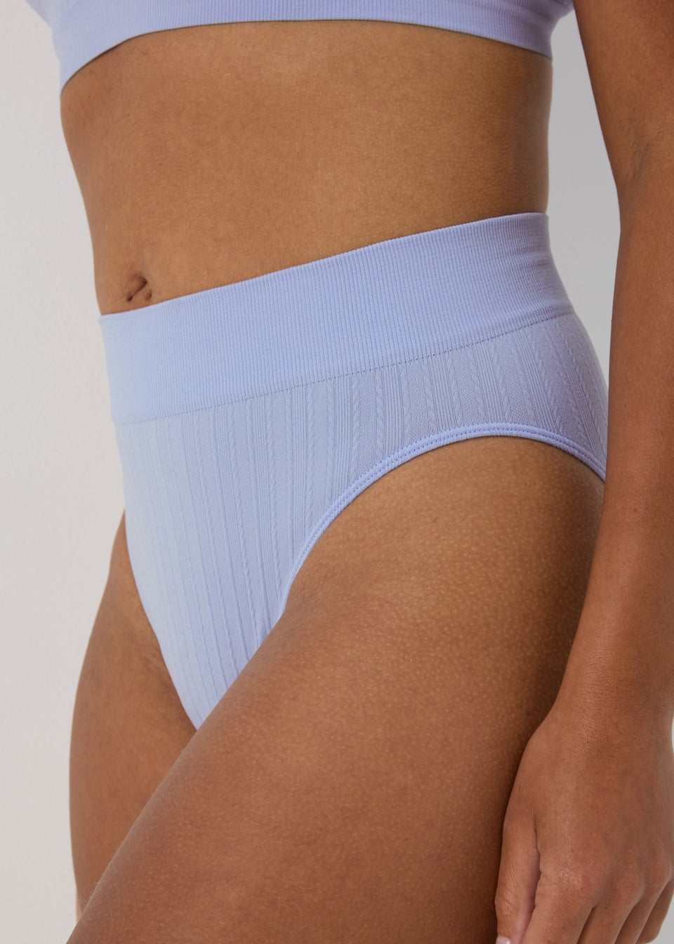 3 Pack Multicoloured Seamless High Leg Knickers