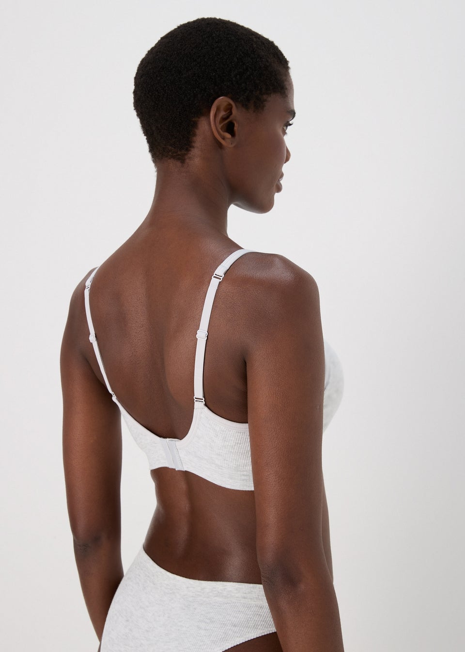 2 Pack Grey & White Seamless Moulded Bras