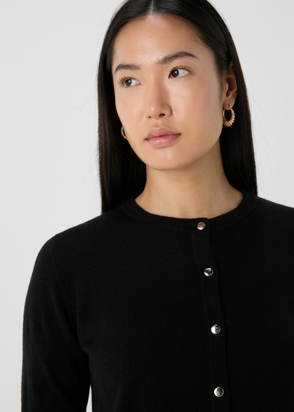 Black Button Up Cardigan