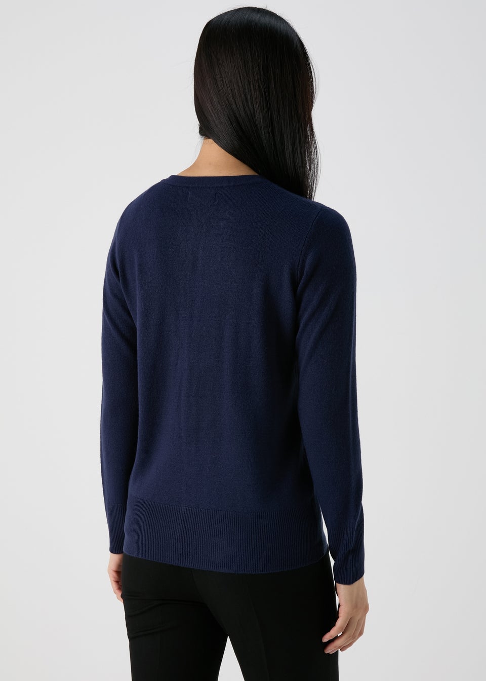 Navy Button Up Cardigan