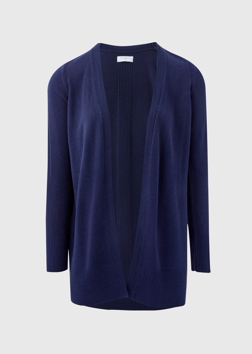 Navy Ribbed Cardigan