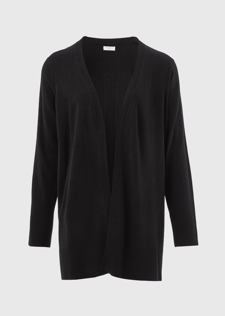 Black Ribbed Cardigan