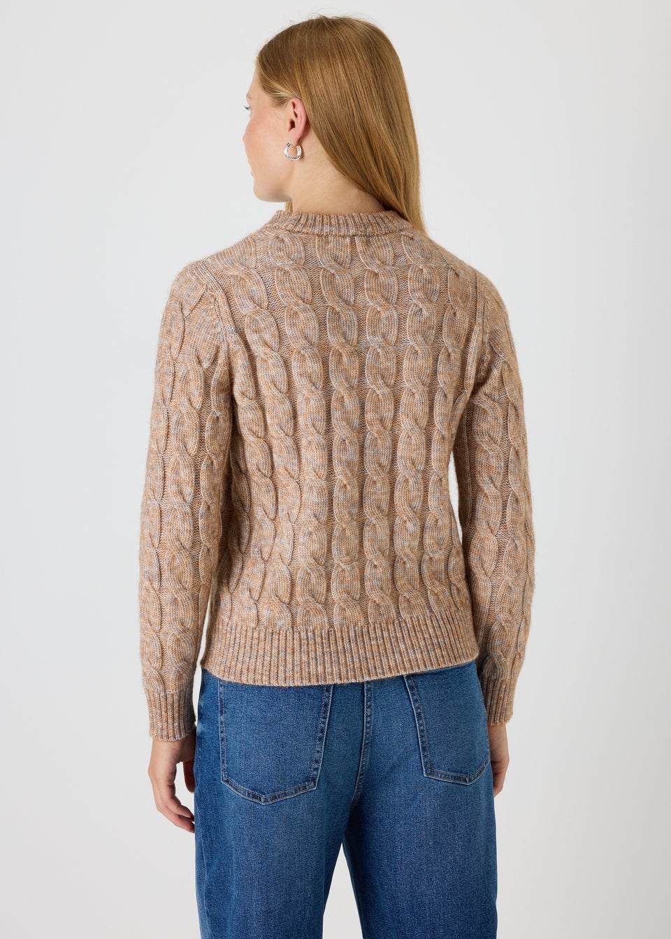 Beige Cable Knit Jumper