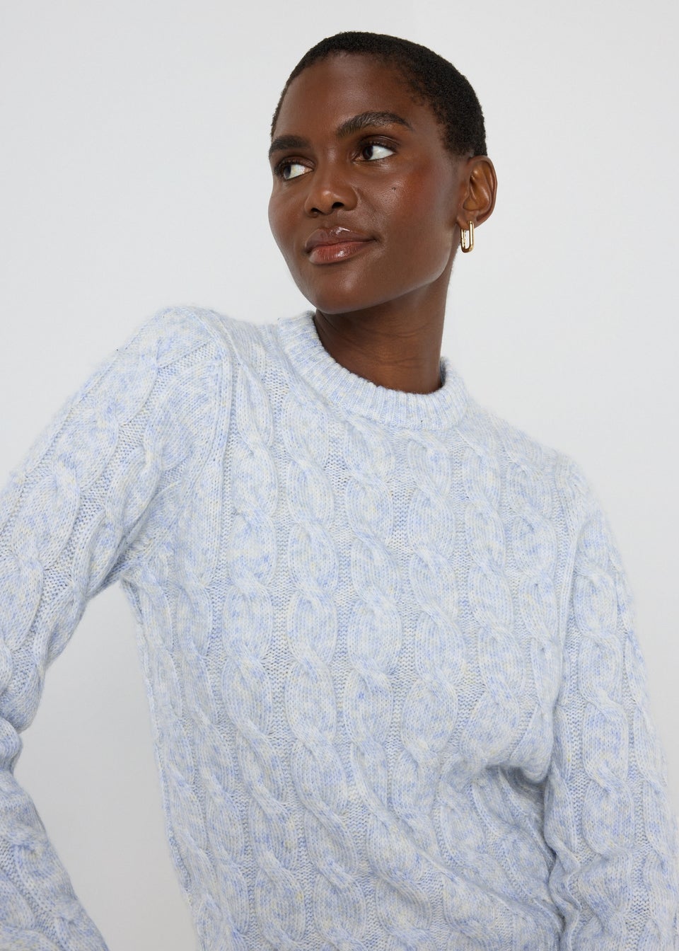Blue Cable Knit Jumper Matalan