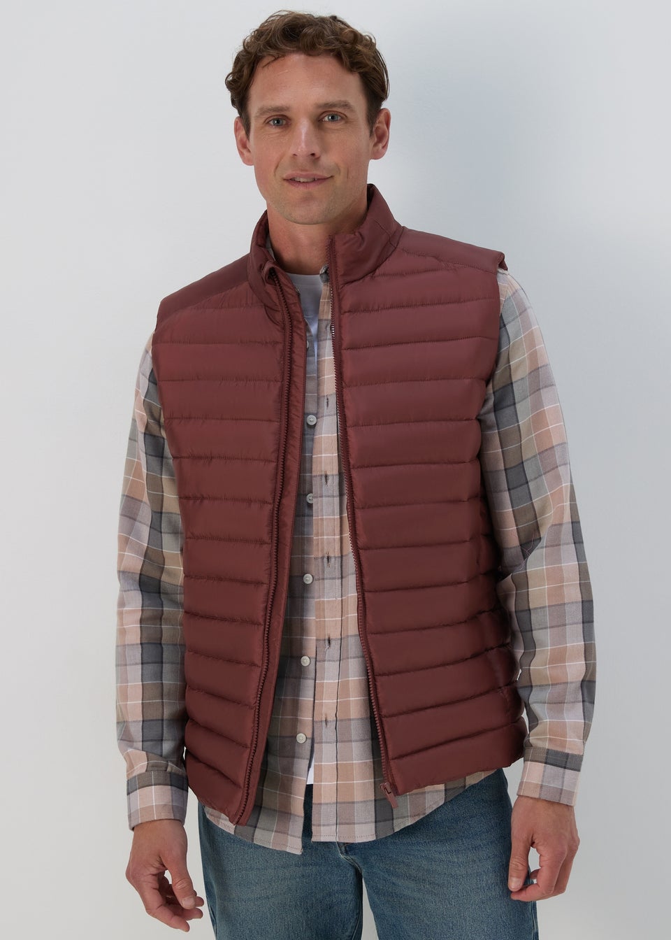 Burgundy Puffer Gilet