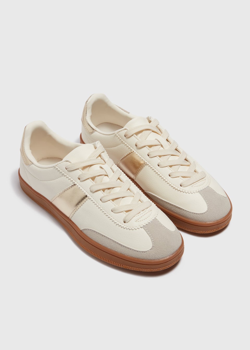 Gold Stripe Retro Trainers Matalan