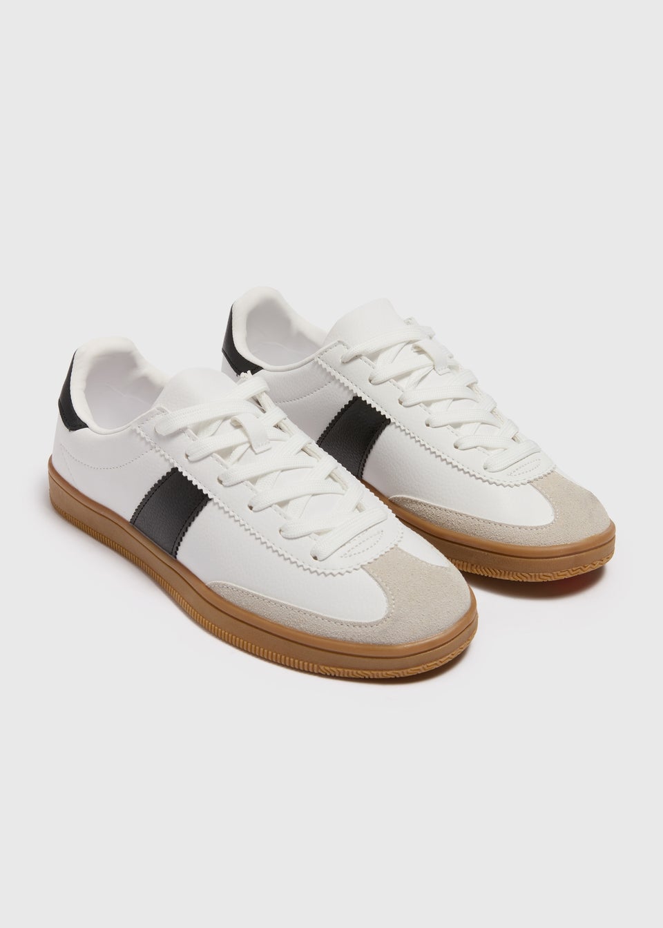 White Retro Trainers Matalan
