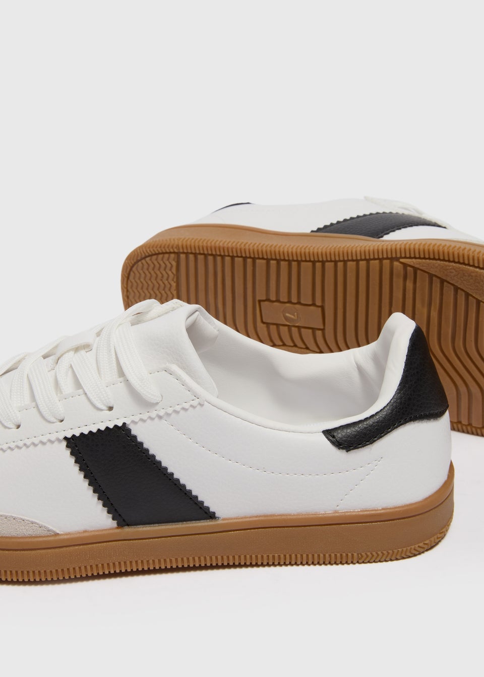 White Retro Trainers Matalan