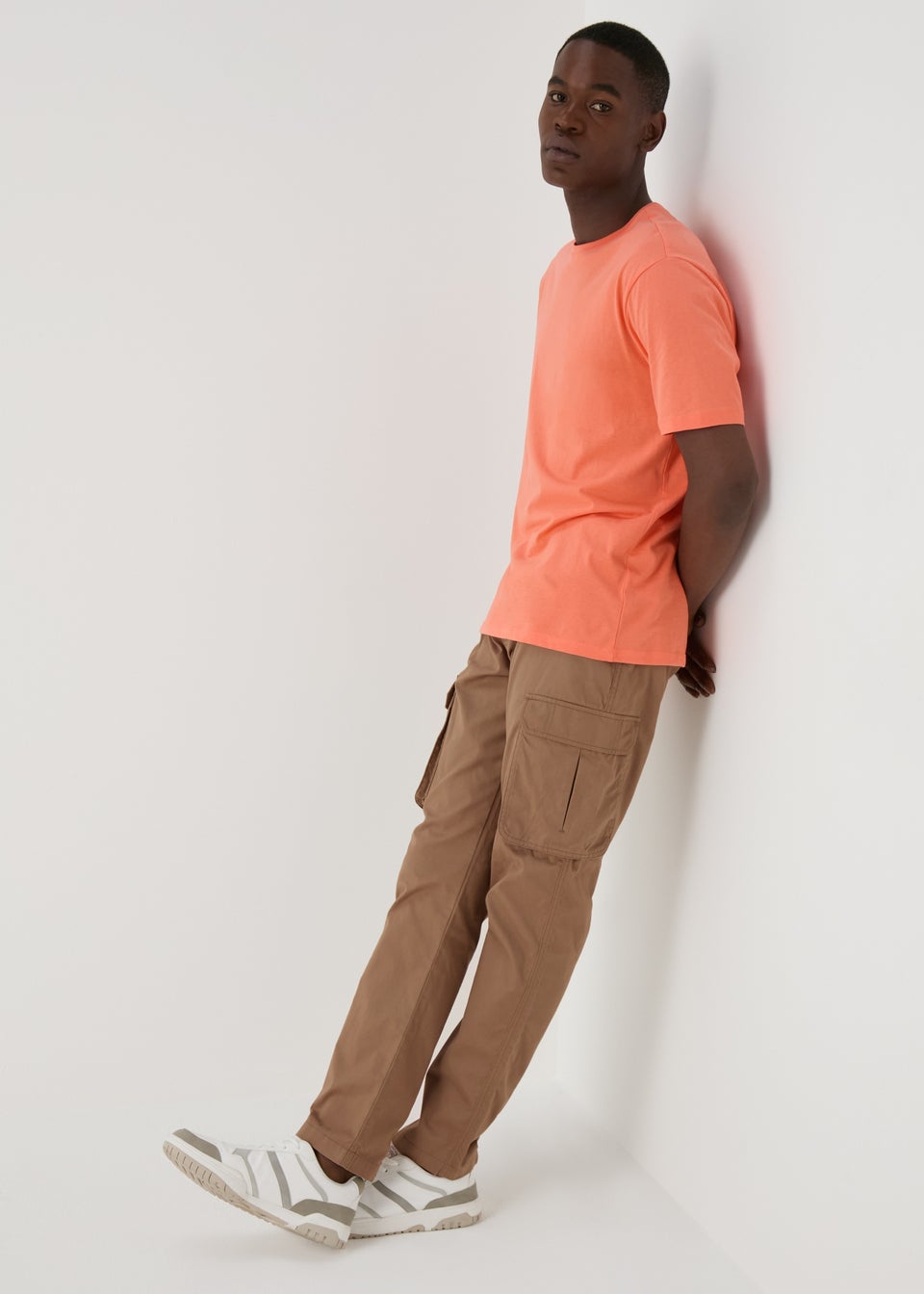 Brown Basic Cargo Trousers Matalan