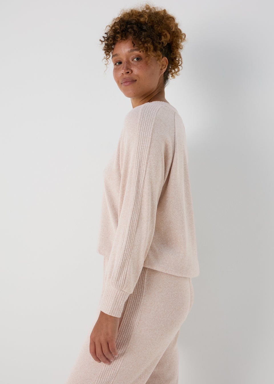 Ribbed pyjama top deals