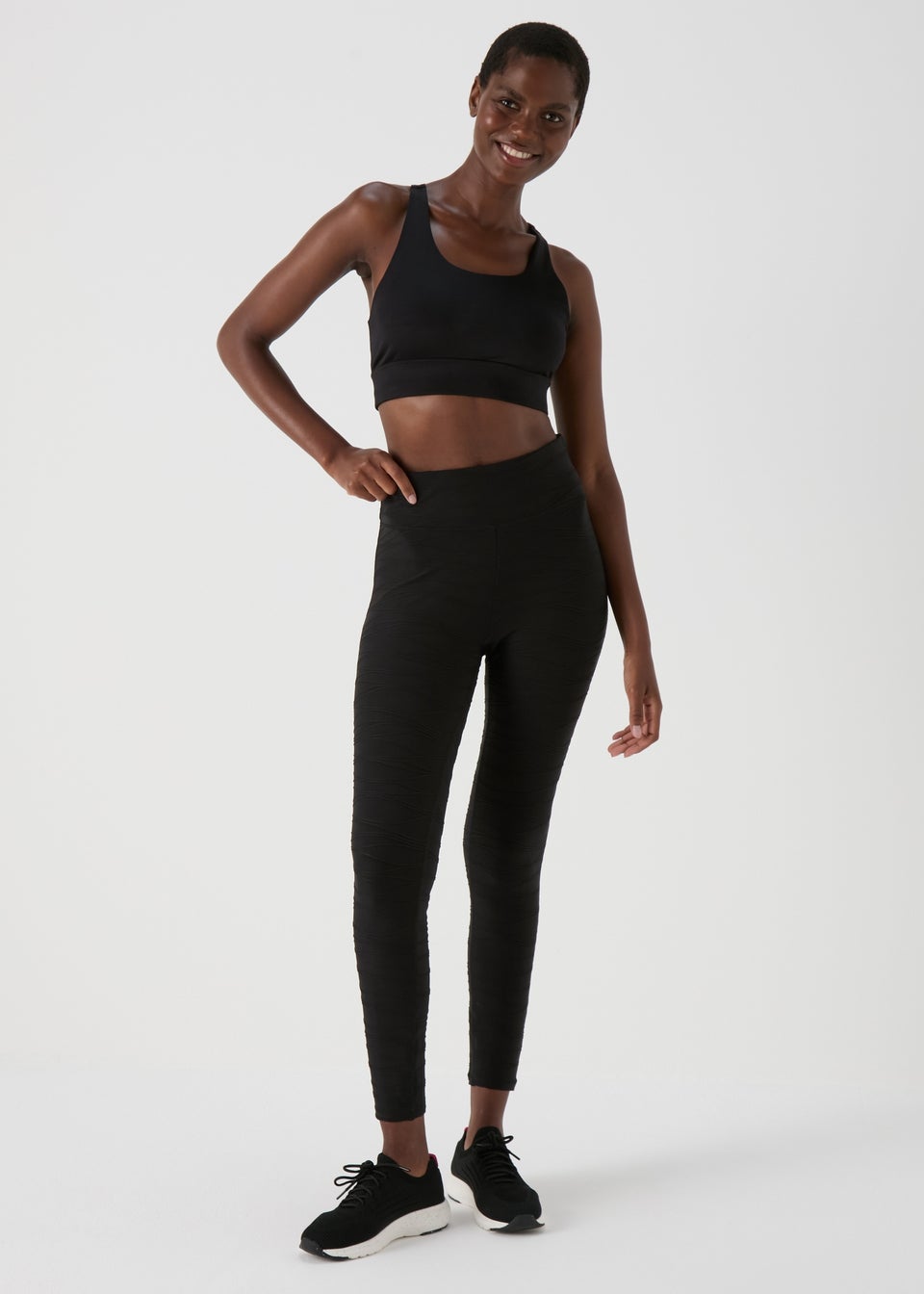 Souluxe Black Ruched Leggings Matalan