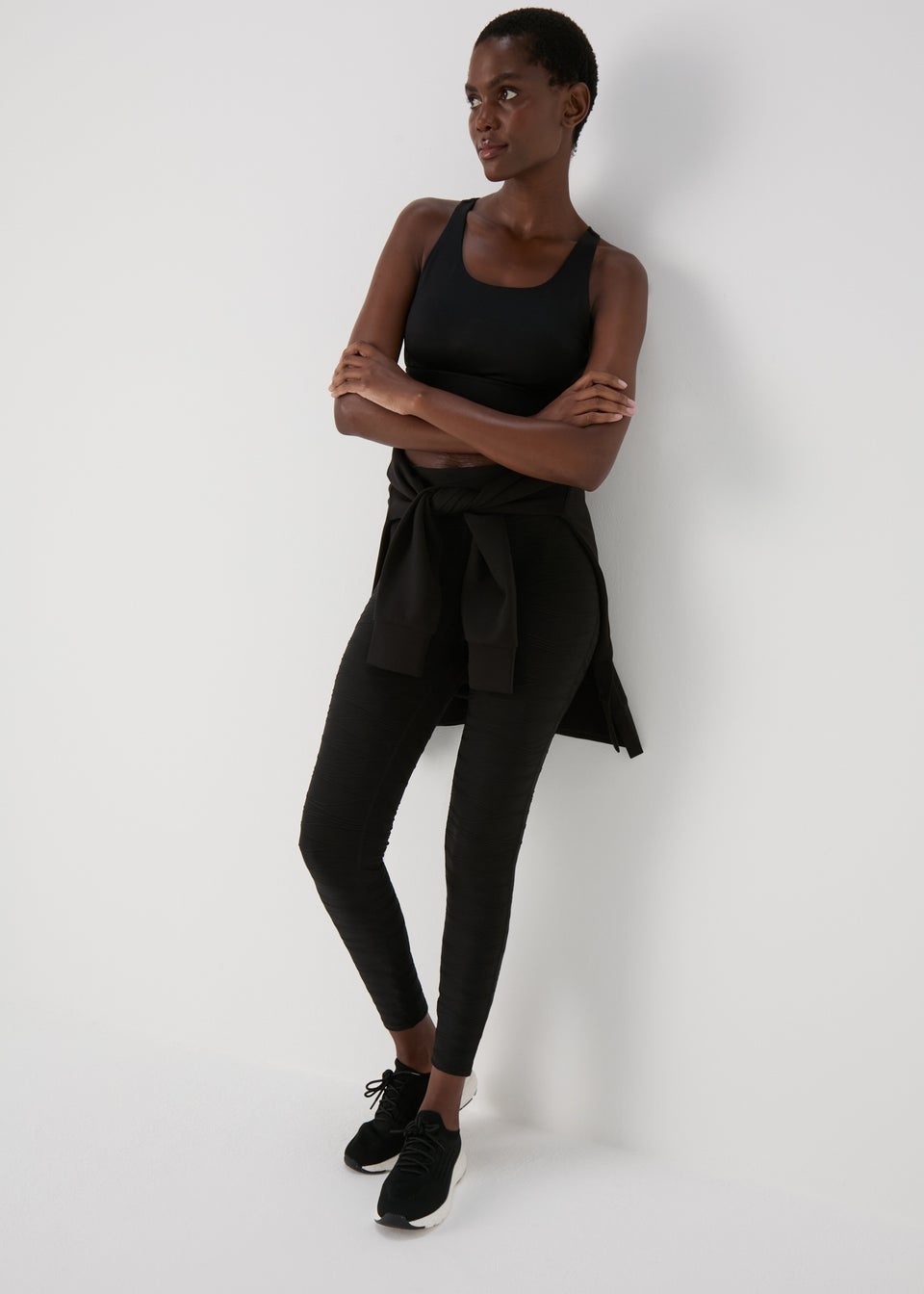 Souluxe Black Ruched Leggings Matalan