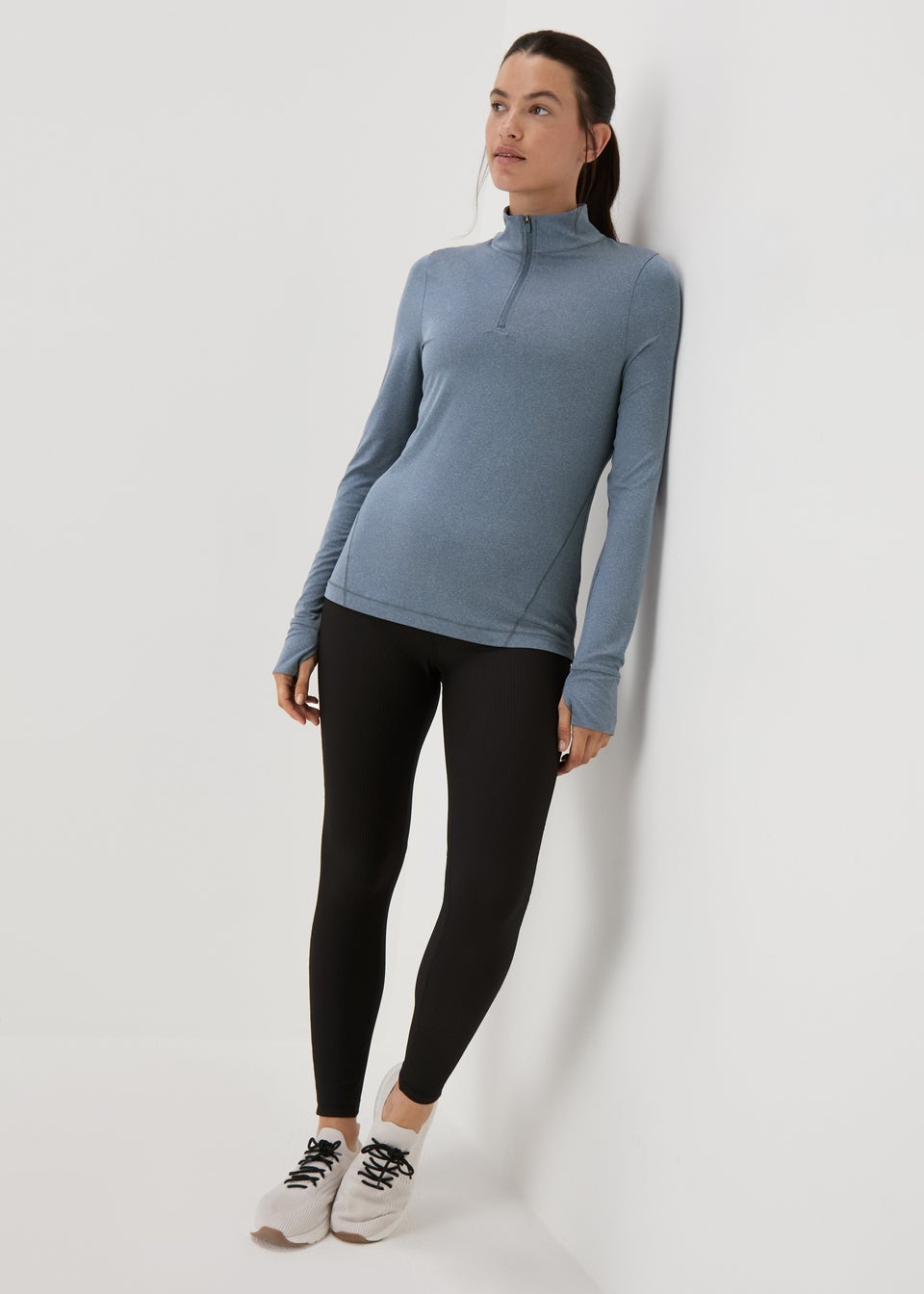 Souluxe Blue Half Zip Top