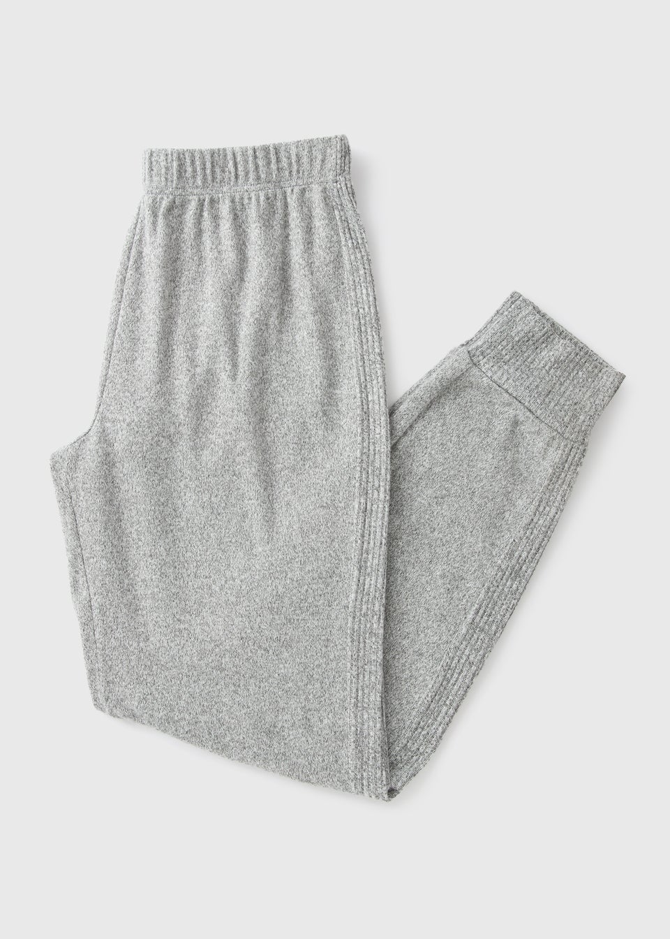 Grey Soft Ribbed Pyjama Bottoms