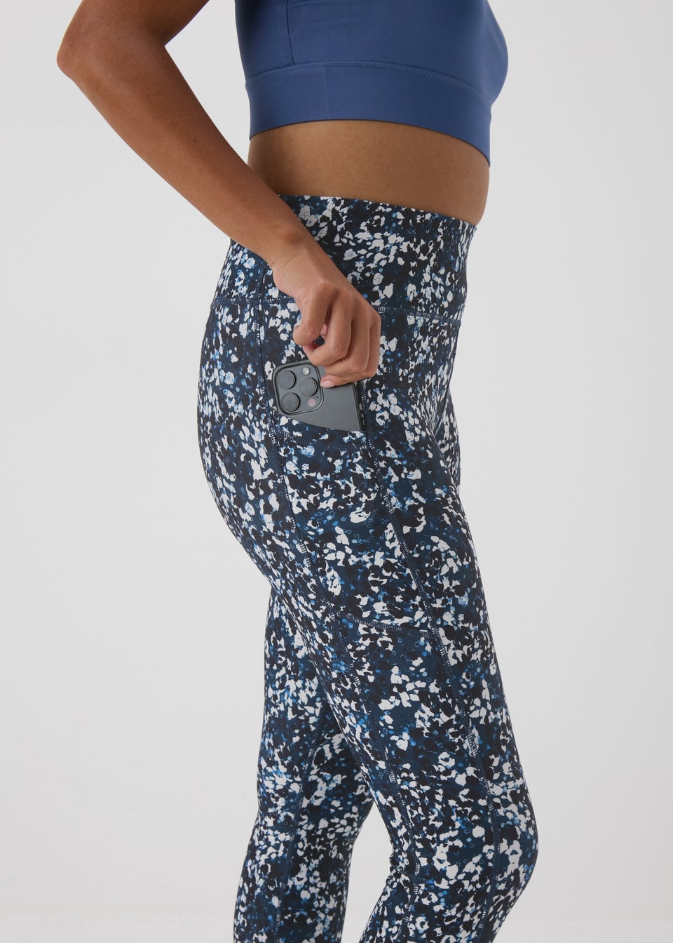 Souluxe Navy Slatter Print Leggings Matalan