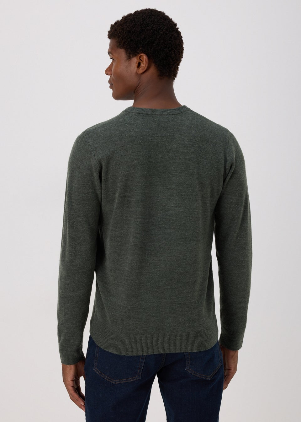 Khaki Soft Touch V-Neck Jumper