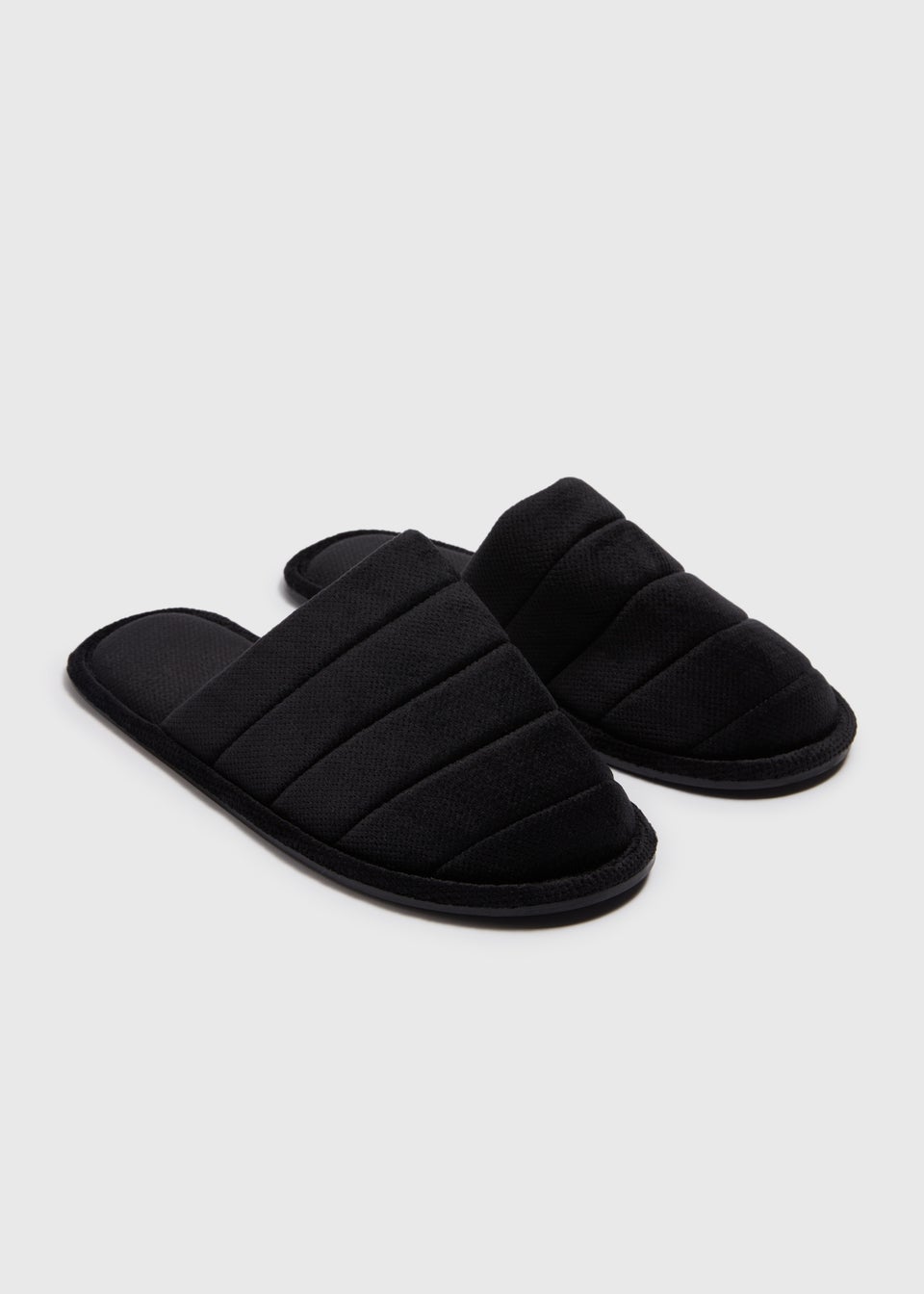 Black Mule Slippers Matalan