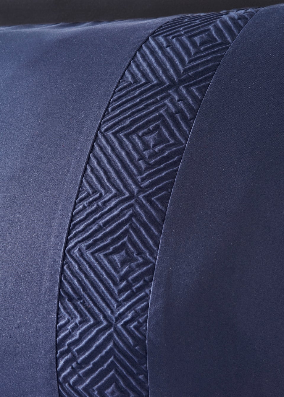 Navy Embossed Panel Duvet Set