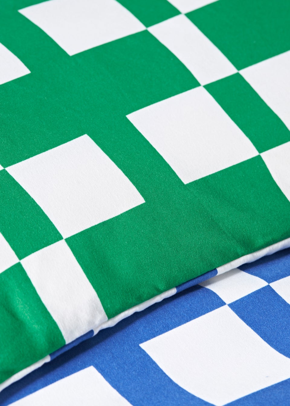 Blue Checkerboard Duvet Set