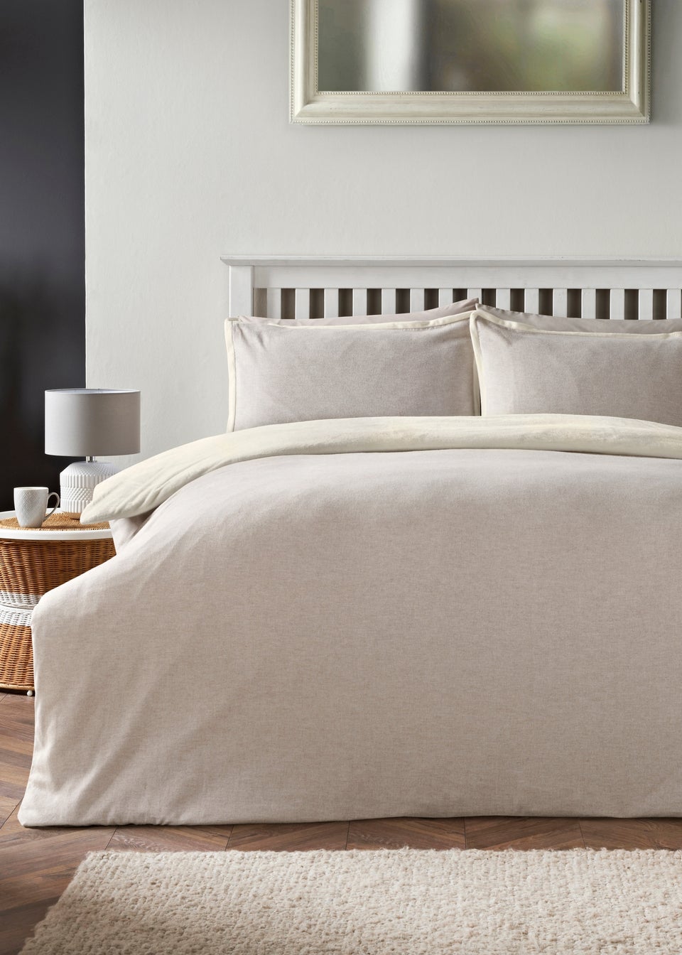 Natural Herringbone Duvet Set