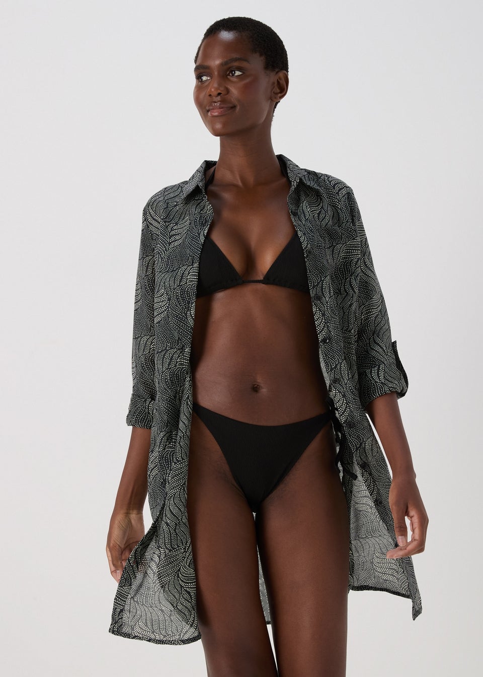 Black beach shirt dress clearance