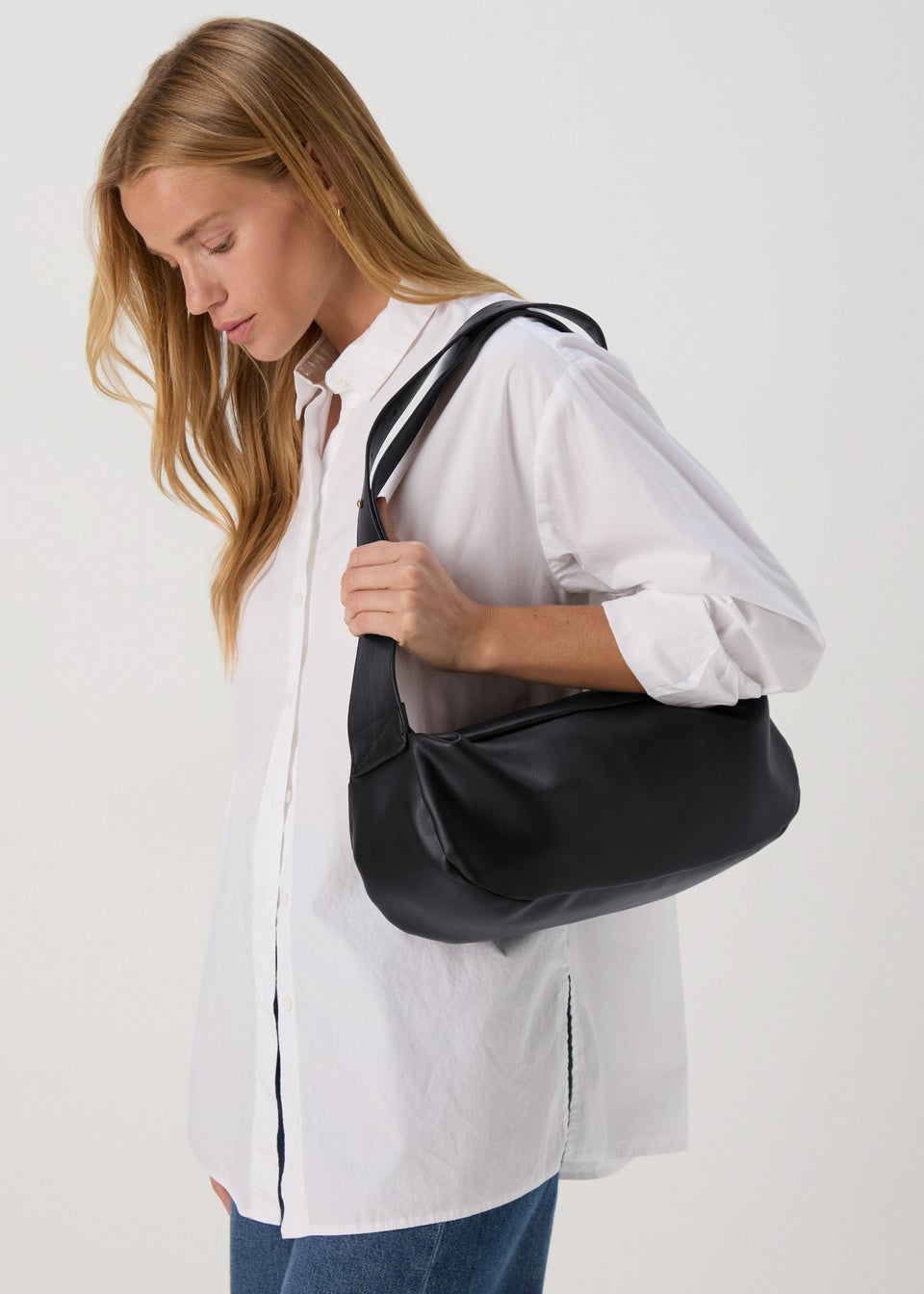 Black Oversized Shoulder Bag Matalan