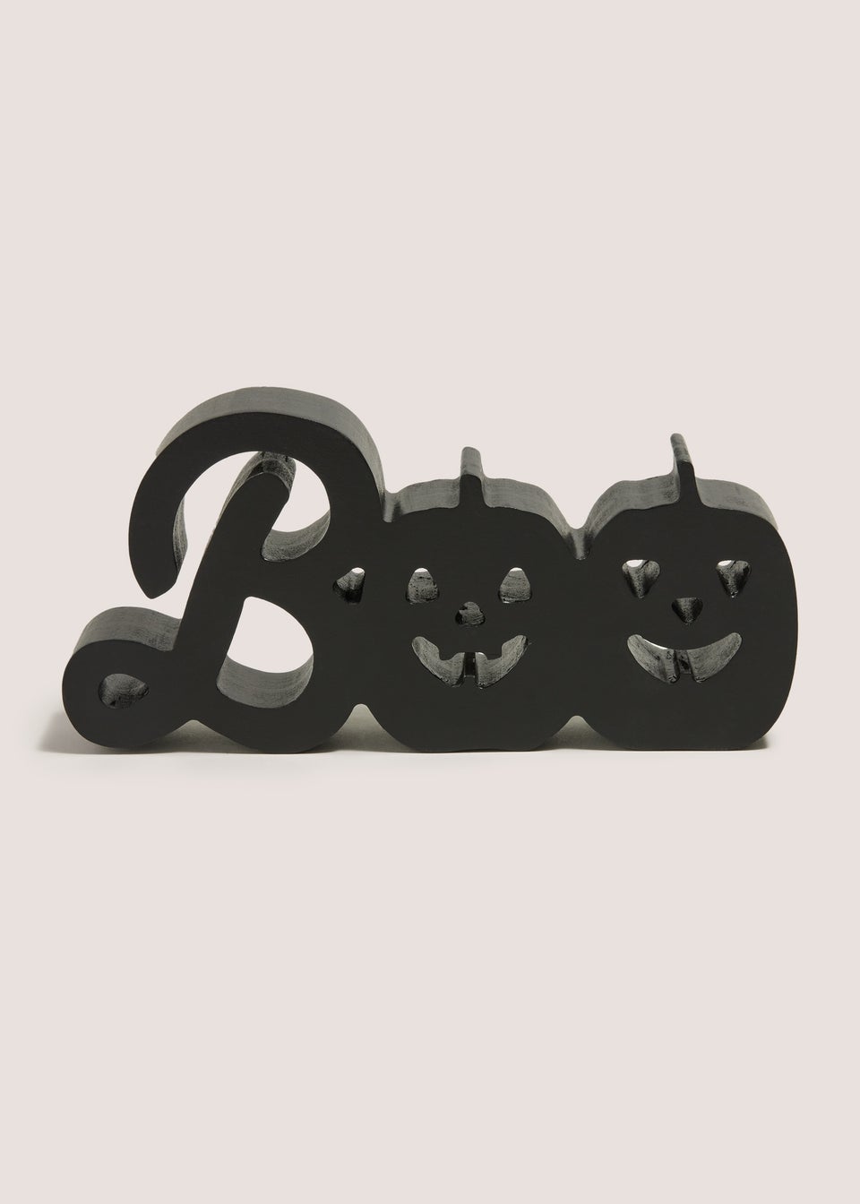 Black Halloween BOO Sign (22.5x11.2x3cm)