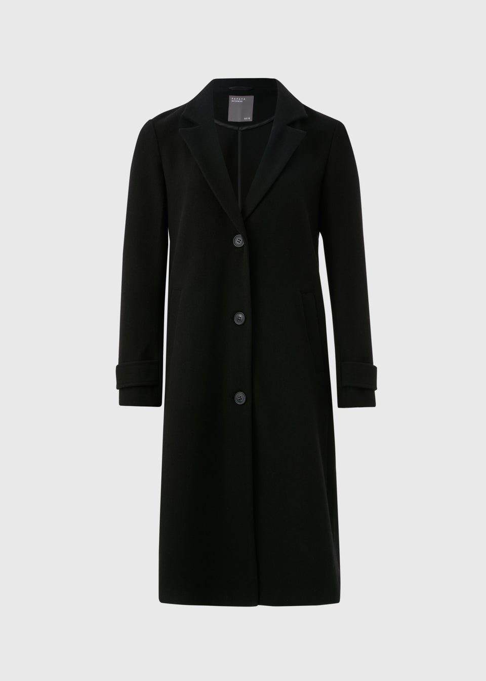 Black Textured Coat Matalan