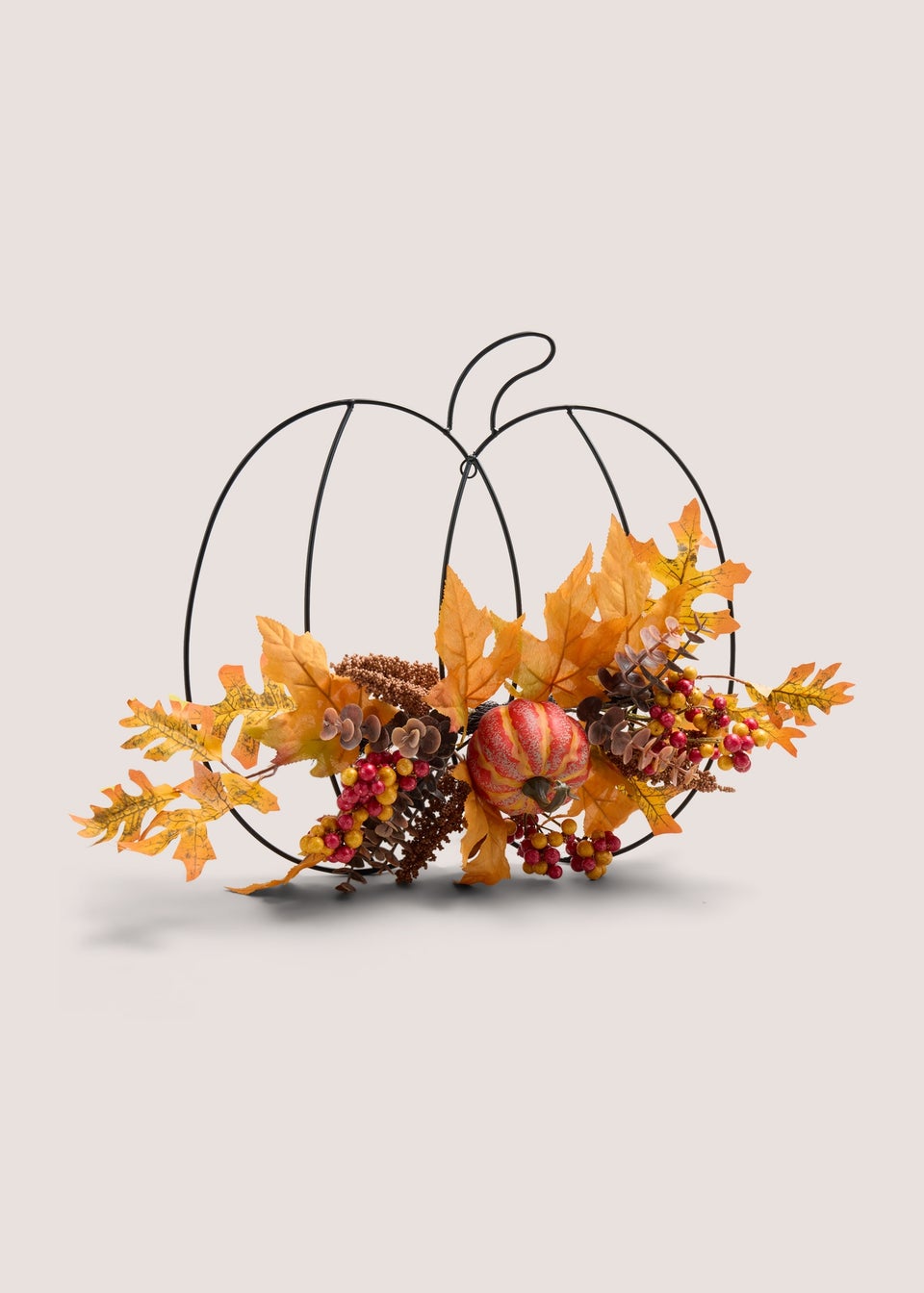 Orange Hanging Metal Pumpkin Plant