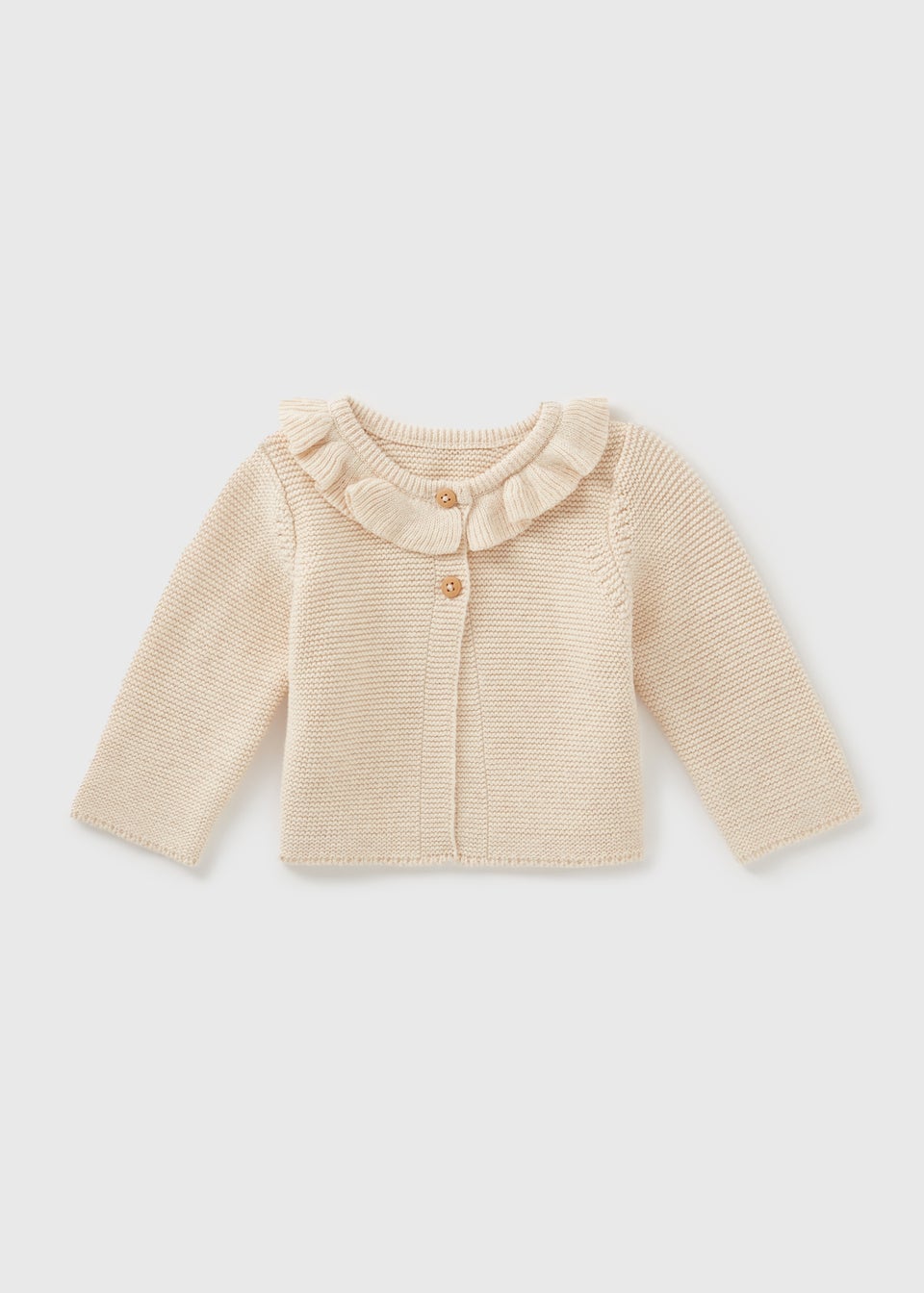 Baby Beige Frill Knitted Cardigan Newborn 23mths Matalan
