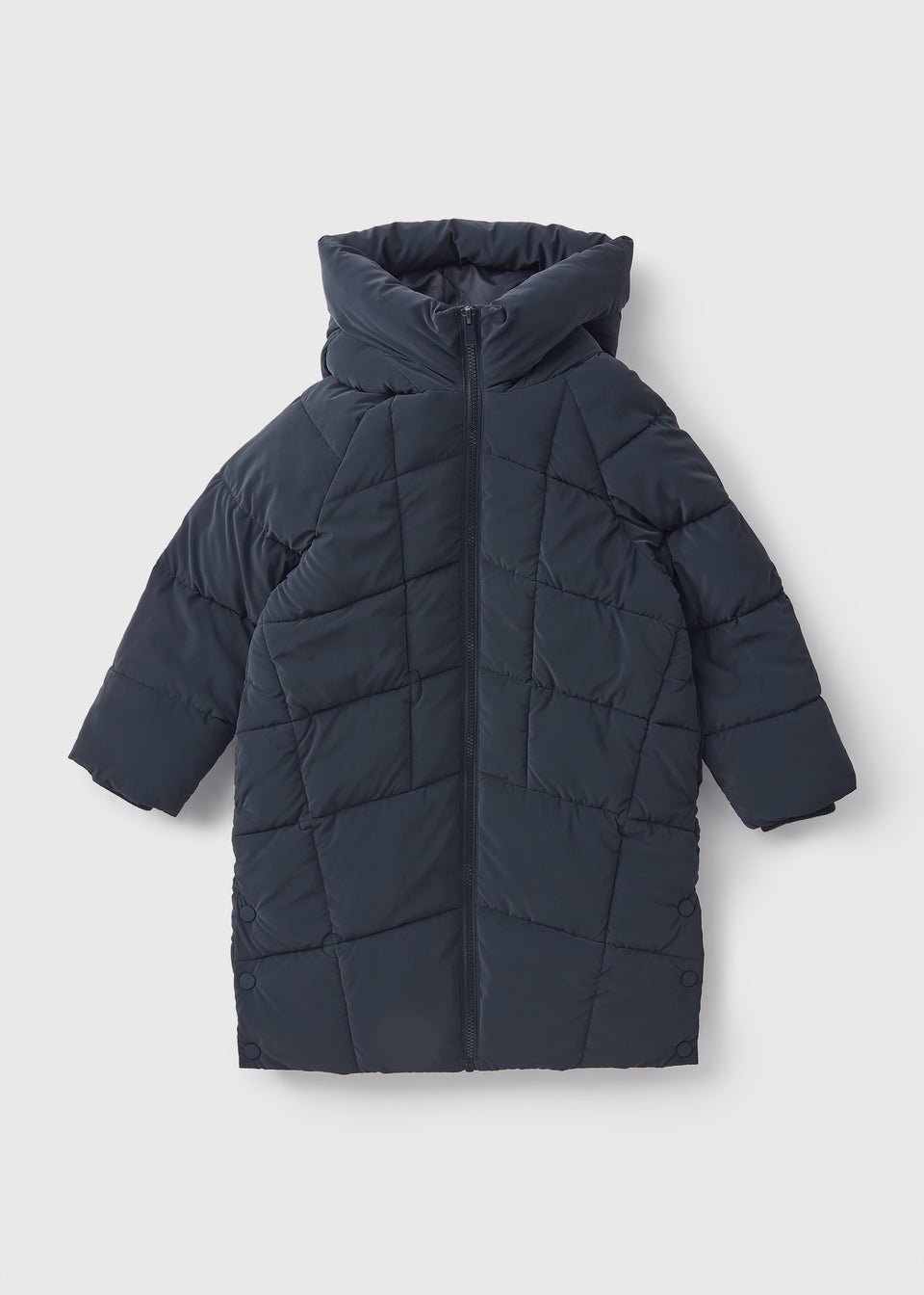 Girls Navy Padded Longline Coat 7 15yrs Matalan