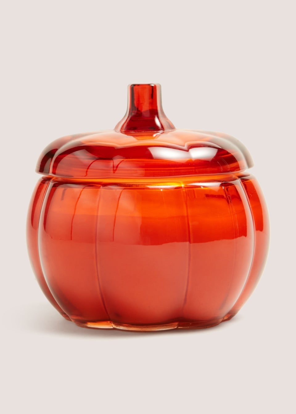 Glass Pumpkin Shaped Candle